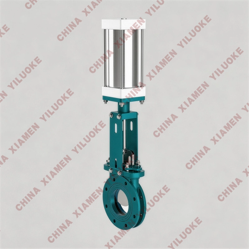 Pneumatic Knife Gate Valve Carbo Steel Flanged Pneumatic Knife Gate Valve